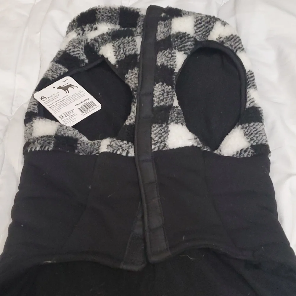 Merry Makings By Petco Black and White Checkered Dog Jacket